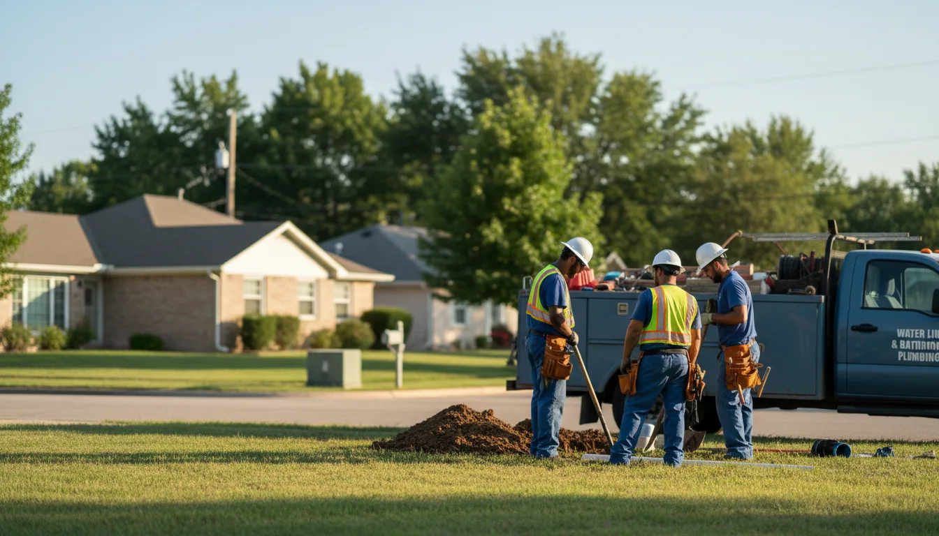 Residential water line and bathroom plumbing service in Du Bois, NE